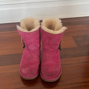 UGG Boots. Pink Suede with Sheepskin Lining